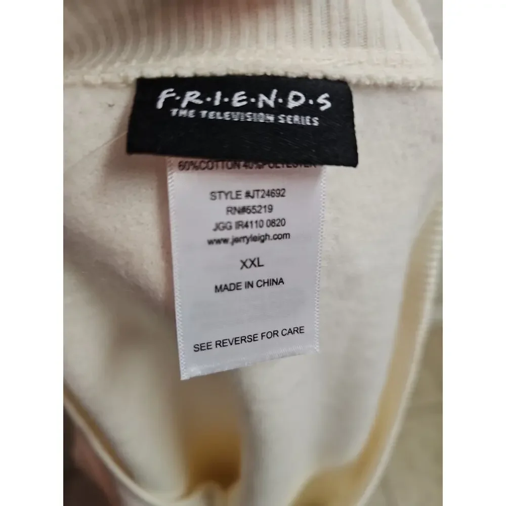 I'd Rather Be Watching Friends Cropped Sweatshirt Size XXL - Picture 5 of 6